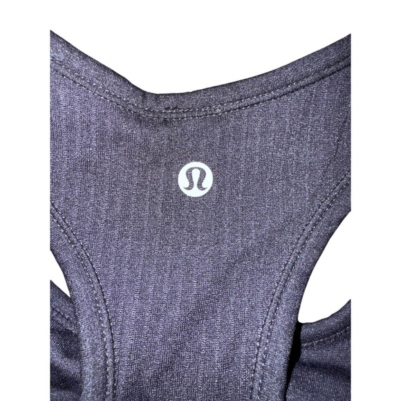 Lululemon Ribbed Cropped Tank Top Racerback Athletic Workout Activewear - Picture 3 of 3